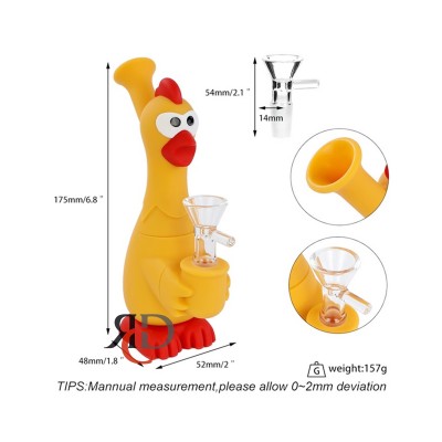 SILICONE WATER PIPE RUBBER CHICKEN WPS800 1CT